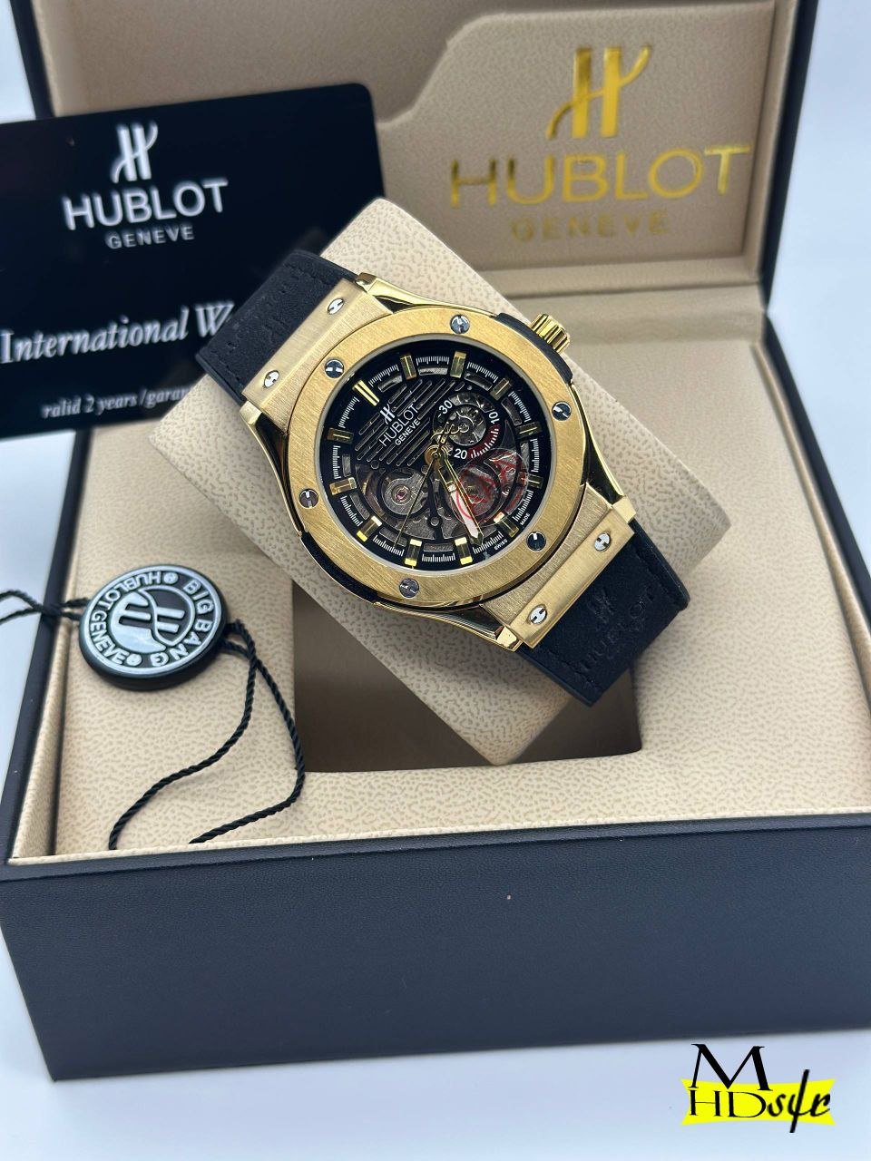 Hublot Big Bang Skeleton Gold Edition & Black Rubber Strap