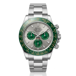 Rolex Cosmograph Daytona Silver Dial Green Accents - Oystersteel - Oyster Bracelet
