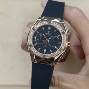 Hublot Big Bang Chronometer Diamond Bezel Rose Gold & Black Dial